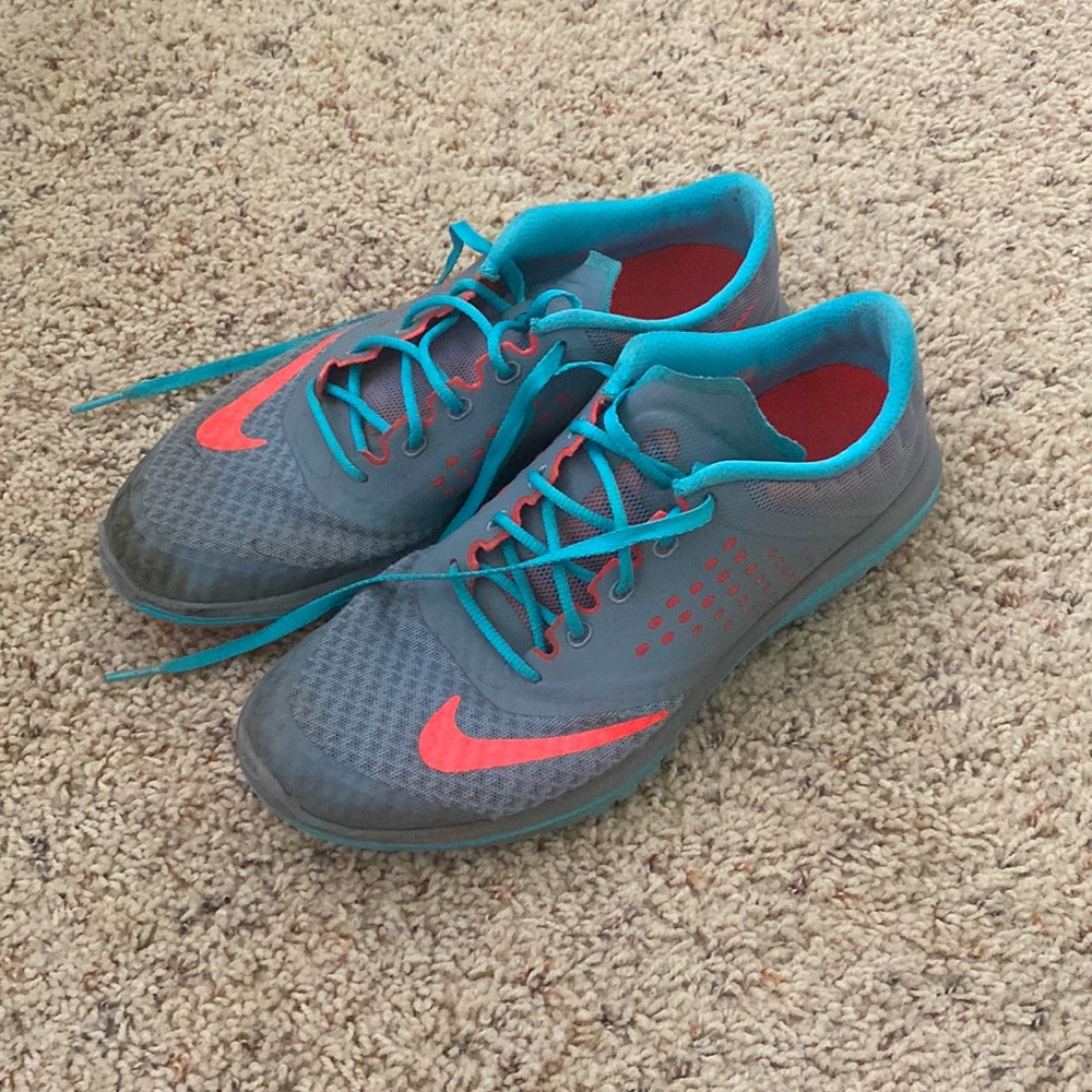 Blue and Pink Nike Running shoes